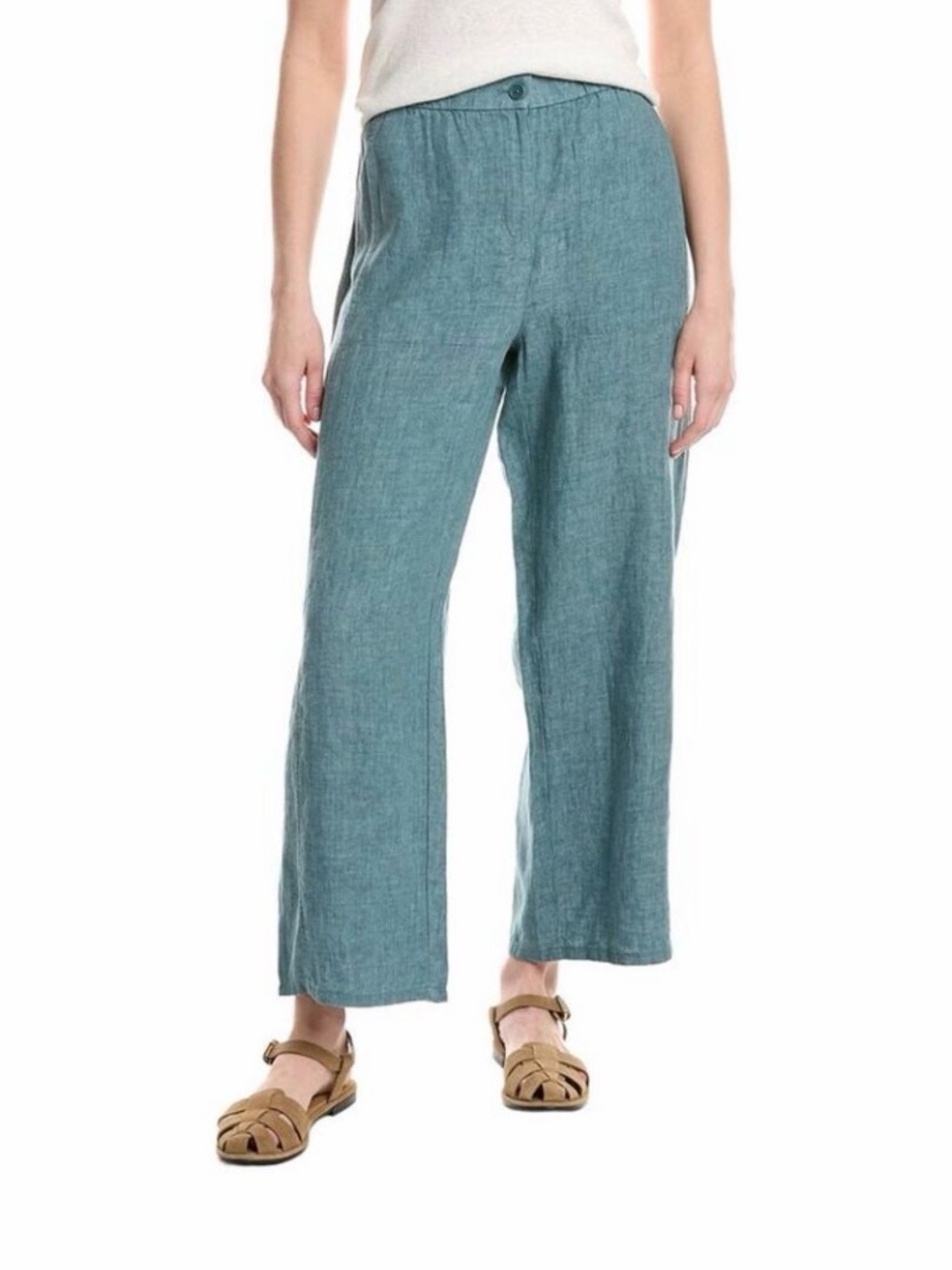 Eileen Fisher Womens  Wide Ankle Pant, Blue